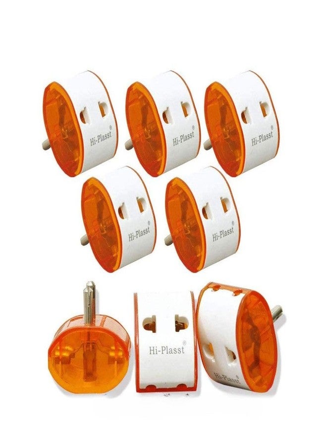 HI PLASST PINS N PLUGS Hi-Plasst 2-Pin US to India Plug Adapter & Multiplug Converter (Type D) - 6A Universal Travel Adapter for USA/UK/Japan/China Sockets, Compact Design for Diwali Lights, Chargers (Pack of 5)